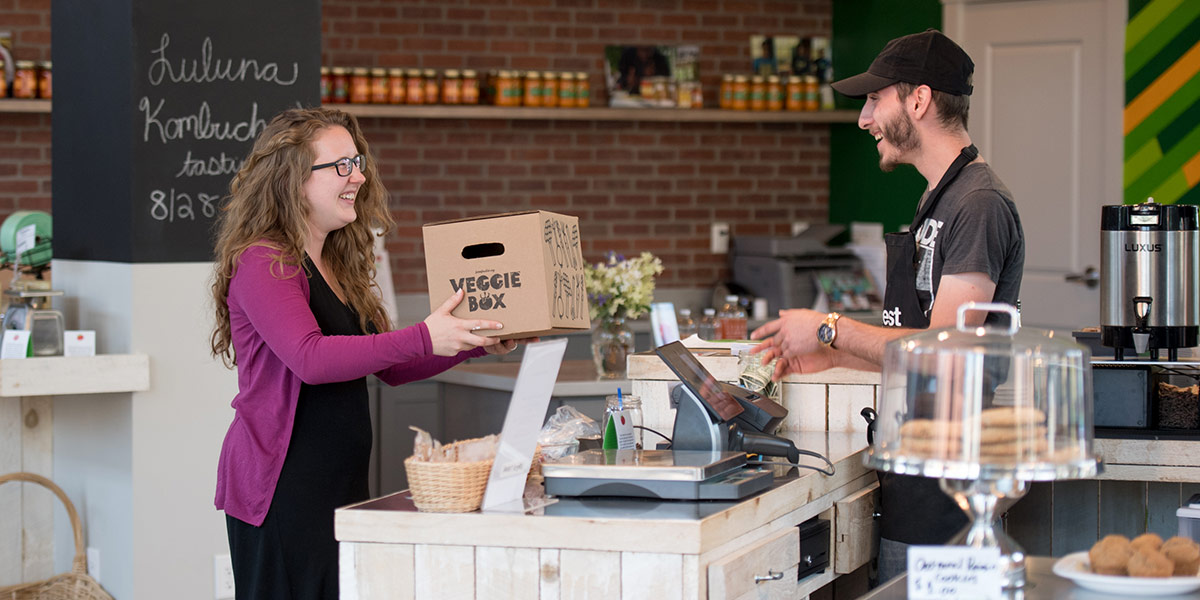 FFRI_VeggieBox-pickupsites Photo of a customer picking up their Veggie Box