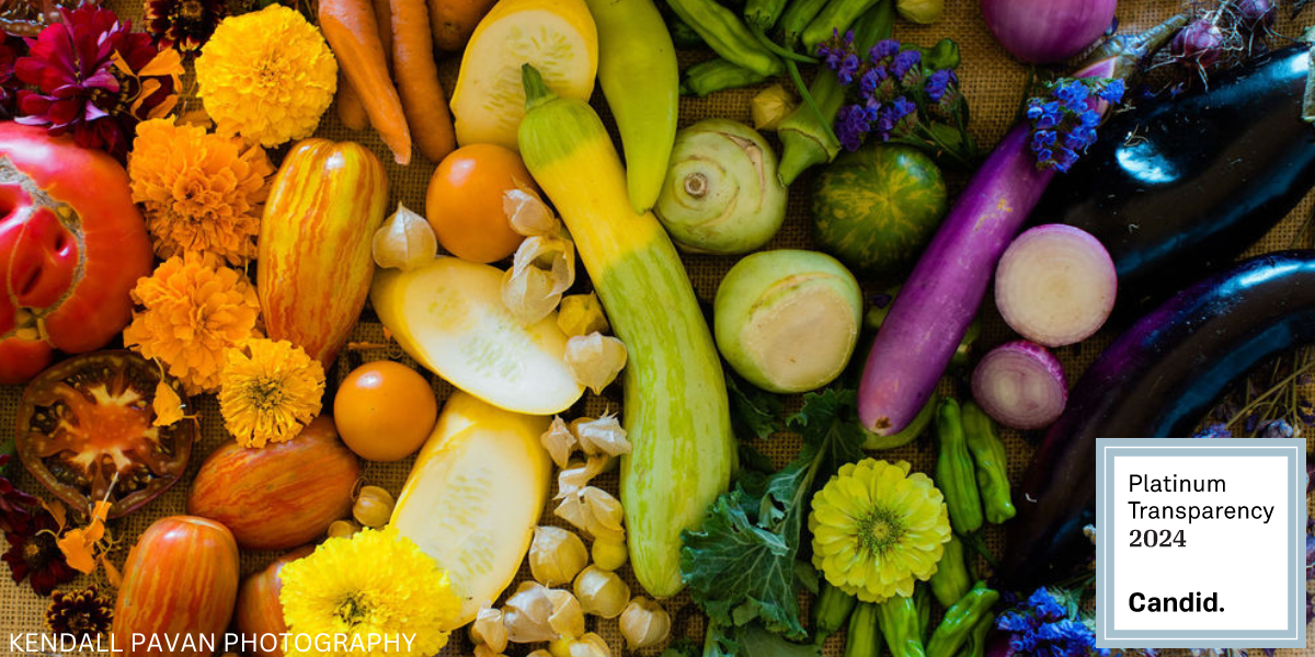 A rainbow of locally grown fruits and vegetables